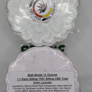 Glooscaps Finest Bath Bomb (500MG THC + 500MG CBD)
