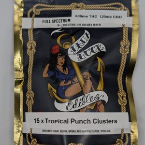 Lady Luck Edibles: Full Spectrum 600mg THC / 120mg CBD Gummies